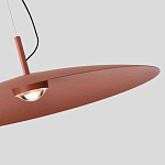 Подвесной светильник круглой формы с коричневым металлическим абажуром Halo Drift варинант исполнения - 2 | Loft Concept в Рязани