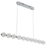 Подвесной линейный светодиодный светильник Crystal Globule Linear Hanging Lamp Chrome варинант исполнения - 2 | Loft Concept в Рязани