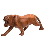 Статуэтка в виде тигра из дерева суар Predator варинант исполнения - 1 | Loft Concept в Рязани