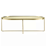 Кофейный столик овальный золотой Modern Mirror Gold Table варинант исполнения - 2 | Loft Concept в Рязани