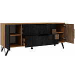 ТВ-тумба с  2-мя ящиками и закрытыми полками Stone Effect варинант исполнения - 3 | Loft Concept в Рязани