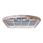 Зеркало-окно настенное в венецианском стиле с деревянной рамой бежевого цвета Venetian Smooth варинант исполнения - 3 | Loft Concept в Рязани