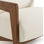Кресло с обивкой из белого букле Armchair White Boucle варинант исполнения - 3 | Loft Concept в Рязани