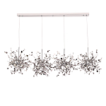 Люстра подвесная из четырех частей с металлическими круглыми элементами Terzani Argent варинант исполнения - 3 | Loft Concept в Рязани