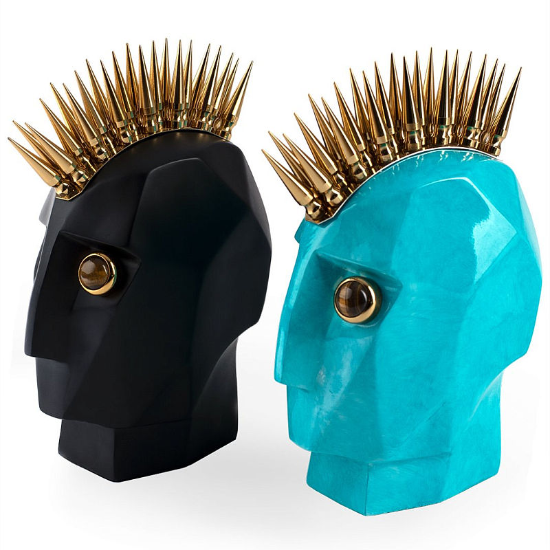 Аксессуар Kelly Wearstler Head Trip Sculpture II Черный Золотой Бирюзовый Аксессуар Kelly Wearstler Head Trip Sculpture II Черный Золотой Бирюзовый в Рязани | Loft Concept