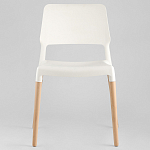 Пластиковый стул на ножках из массива бука Ferret White 4 шт варинант исполнения - 3 | Loft Concept в Рязани