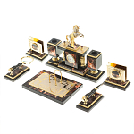 Настольный письменный набор из яшмы и долерита с декором в виде коня Manager Organizer варинант исполнения - 3 | Loft Concept в Рязани