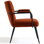 Кресло бархатное с подлокотниками на металлическом каркасе Oriel Retro Armchair варинант исполнения - 3 | Loft Concept в Рязани