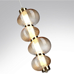 Подвесной светильник с 4-мя рифлеными стеклянными шарами Marcelh Light варинант исполнения - 9 | Loft Concept в Рязани