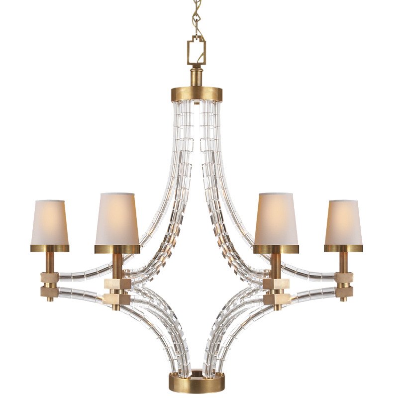 Люстра Crystal Cube Large Chandelier Латунь Прозрачный Люстра Crystal Cube Large Chandelier Латунь Прозрачный в Рязани | Loft Concept
