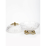 Конфетница из прозрачного рельефного стекла Eden Garden варинант исполнения - 4 | Loft Concept в Рязани