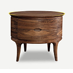 Прикроватный столик из дерева с 2-мя ящиками Moon Walnut Furniture варинант исполнения - 6 | Loft Concept в Рязани