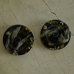 Круглая подставка под благовония из эпоксидной смолы с цветами черная Epoxy Resin Flowers Incense Stand Black варинант исполнения - 2 | Loft Concept в Рязани