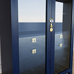 Дизайнерский шкаф витрина Elsa Dreams Blue с 4-мя ящиками варинант исполнения - 4 | Loft Concept в Рязани