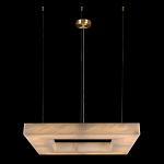 Люстра с квадратным каменным плафоном Calcite Square Light варинант исполнения - 1 | Loft Concept в Рязани