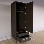 Узкий Шкаф Primo с 2 выдвижными ящиками Темный орех варинант исполнения - 7 | Loft Concept в Рязани