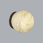 Настенно-потолочный светильник с плафоном в форме шара из алебастра Cryptocrystalline Stone варинант исполнения - 3 | Loft Concept в Рязани