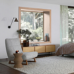 Приставной стол с отделкой из джута Juti D30 см варинант исполнения - 6 | Loft Concept в Рязани