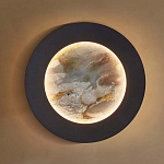 Бра в форме диска черного цвета Borders of Black варинант исполнения - 4 | Loft Concept в Рязани