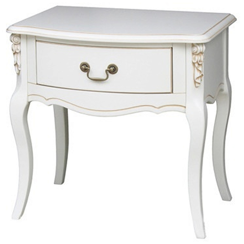 Прикроватная тумба в стиле прованс с ящиком Mireio Montmartre Provence Bedside Table Белый Прикроватная тумба в стиле прованс с ящиком Mireio Montmartre Provence Bedside Table Белый в Рязани | Loft Concept