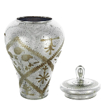 Ваза из стекла с крышкой и декоративными узорами Chinoiserie Ceramics варинант исполнения - 1 | Loft Concept в Рязани