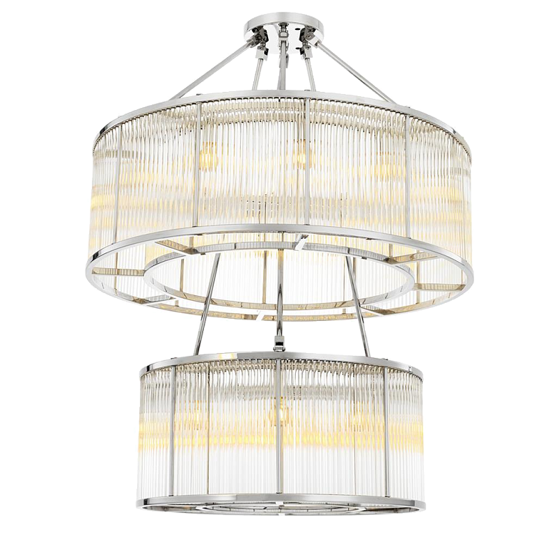 Люстра Chandelier Bernardi Nickel Никель Прозрачный в Рязани | Loft Concept 