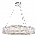 Люстра подвесная круглая из прозрачного хрусталя с корпусом из металла цвета хром Selfsufficient варинант исполнения - 5 | Loft Concept в Рязани