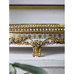 Чаша с цветочным орнаментом на бронзовых ножках Eden Garden варинант исполнения - 4 | Loft Concept в Рязани