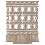 Панно на стену плетеное Макраме бежевый цвет  варинант исполнения - 13 | Loft Concept в Рязани