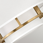 Потолочный светильник с двухслойным белым текстильным абажуром Hinkley варинант исполнения - 18 | Loft Concept в Рязани