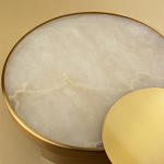 Бра в форме диска из бежевого алебастра Cryptocrystalline Stone варинант исполнения - 2 | Loft Concept в Рязани