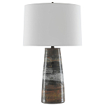 Настольная лампа с конусовидным тканевым абажуром Rock варинант исполнения - 1 | Loft Concept в Рязани