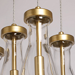 Люстра с 9-ю прозрачными стеклянными плафонами в форме капли Lucid Rain  варинант исполнения - 8 | Loft Concept в Рязани