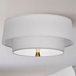 Потолочный светильник круглый серый с тканевым абажуром Ground Gray варинант исполнения - 2 | Loft Concept в Рязани