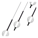 Люстра светодиодная каскадная с 4-мя сферическими стеклянными плафонами Splatter варинант исполнения - 4 | Loft Concept в Рязани