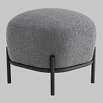 Пуф Стоун букле Fluffy темно-серый варинант исполнения - 1 | Loft Concept в Рязани