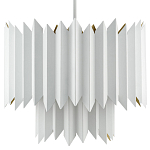 Люстра белая с гофрированным двойным абажуром Corrugated Double Lampshade варинант исполнения - 3 | Loft Concept в Рязани