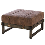 Пуф Duncan винтажная коричневая кожа  варинант исполнения - 2 | Loft Concept в Рязани