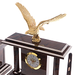 Настольный письменный набор из природного камня обсидиана с декором в виде орла Golden Eagle варинант исполнения - 2 | Loft Concept в Рязани