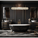 Люстра овальная с мозаичным хрустальным оформлением Sparks of Crystal варинант исполнения - 3 | Loft Concept в Рязани