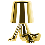 Настольная лампа фигурная золотого цвета с гладким абажуром Высота 17 см Sophia варинант исполнения - 2 | Loft Concept в Рязани