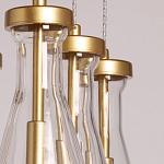 Люстра с 7-ю прозрачными плафонами из стекла в форме капли Lucid Rain  варинант исполнения - 9 | Loft Concept в Рязани