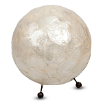 Настольная лампа из перламутра на металлическом каркасе Indonesian Egg варинант исполнения - 3 | Loft Concept в Рязани