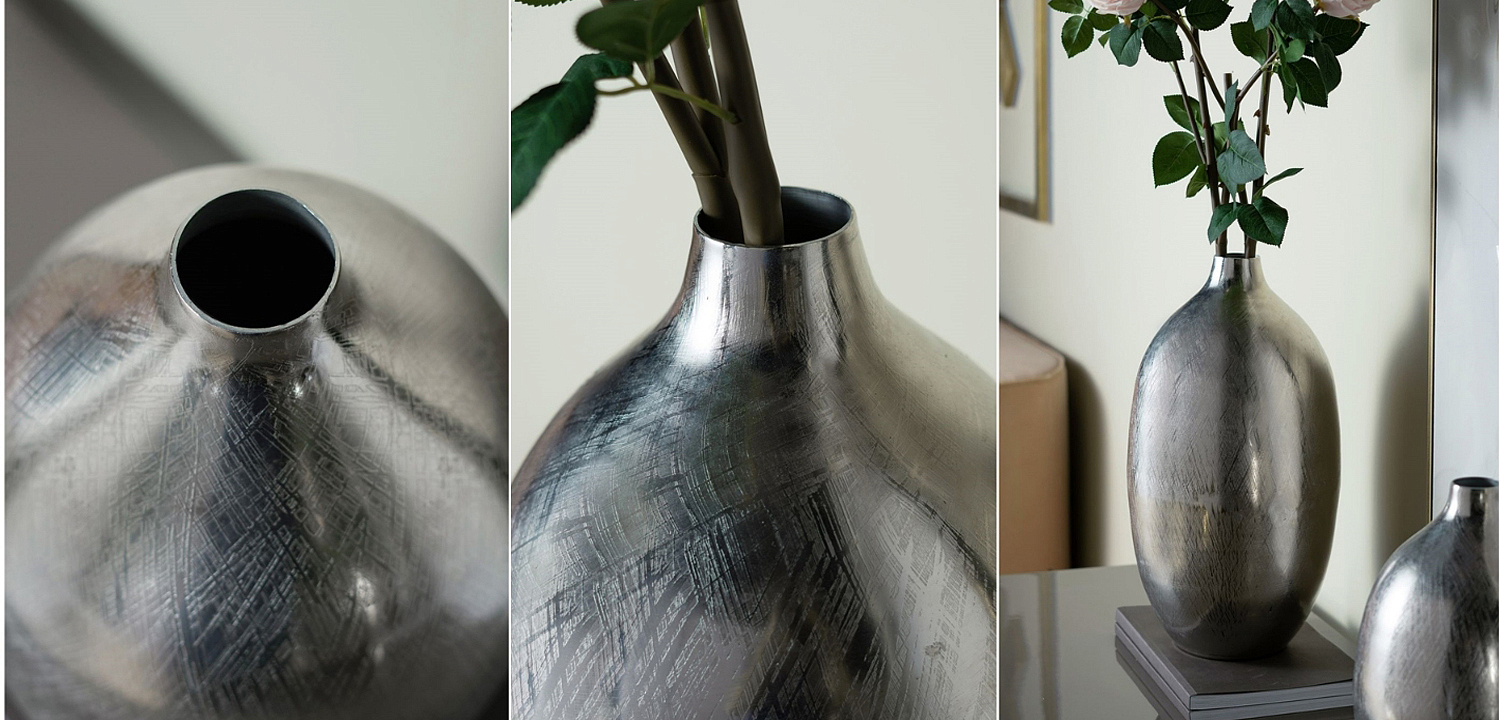 Ваза Silvian Vase silver Ваза Silvian Vase silver - Loft-Concept в Рязани