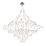 Люстра с тонким металлическим каркасом цвета хром Quasar варинант исполнения - 1 | Loft Concept в Рязани