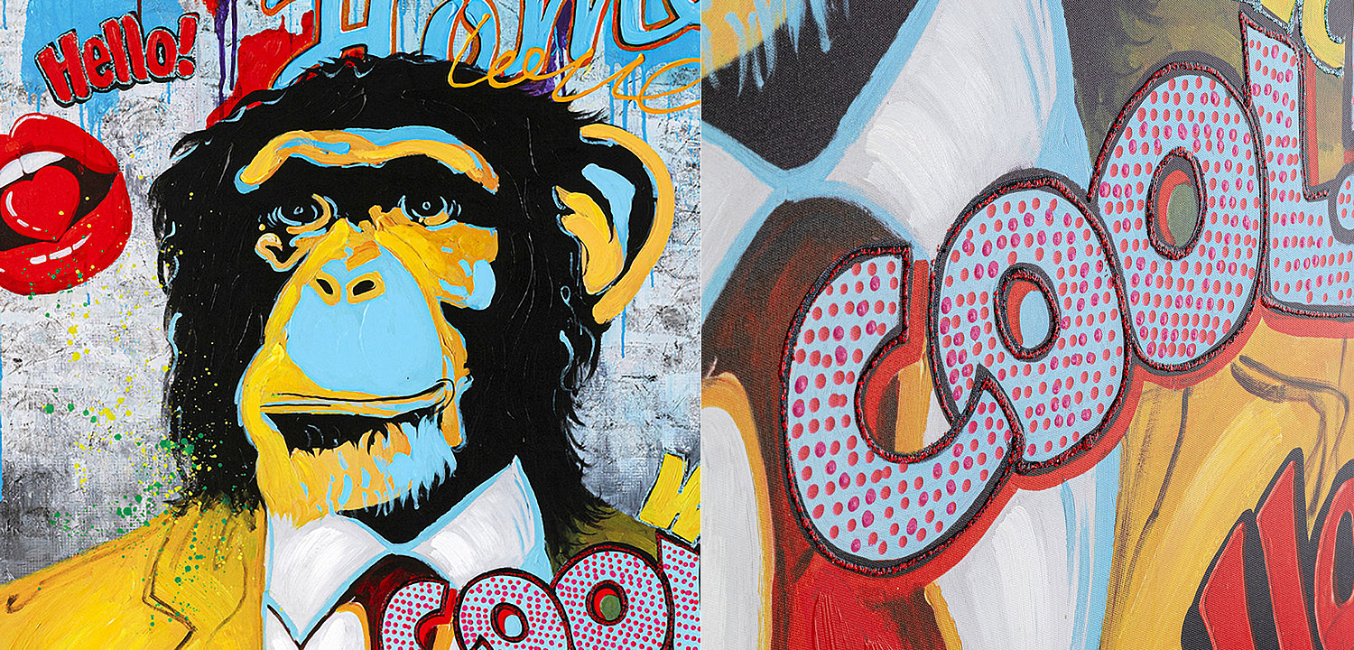 Картина Monkey multicolor Картина Monkey multicolor - Loft-Concept в Рязани