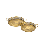 Поднос железный Gold Mesh варинант исполнения - 2 | Loft Concept в Рязани