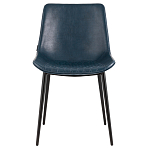 Стул с обивкой из экокожи темно-синего цвета RHOMBUSES UPHOLSTERY варинант исполнения - 2 | Loft Concept в Рязани