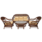 Комплект уличной мебели из ротанга Clara коричневый варинант исполнения - 1 | Loft Concept в Рязани
