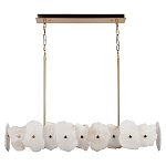 Люстра подвесная линейная с текстурированными мраморными элементами Marble square варинант исполнения - 1 | Loft Concept в Рязани